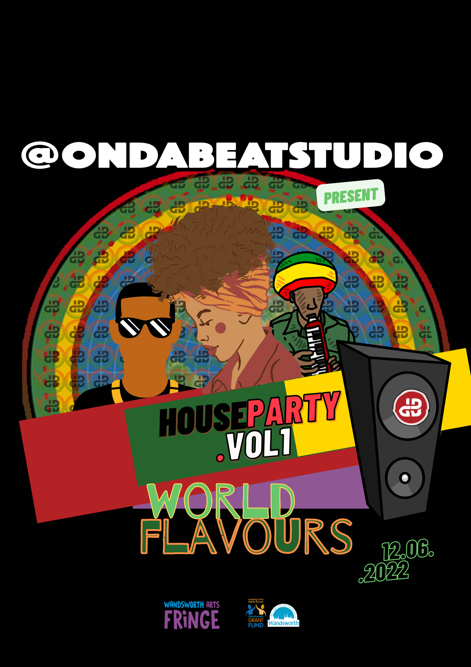 WAF - 10—26 JUNE 2022 flyer poster  ondabeat studio houseparty Southern flavours World Flavours